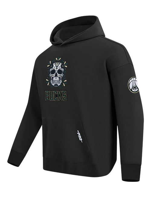 Pro Standard Dia De Muertos Milwaukee Bucks Hooded Sweatshirt-angled front