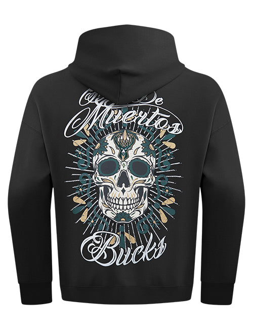 Pro Standard Dia De Muertos Milwaukee Bucks Hooded Sweatshirt-back