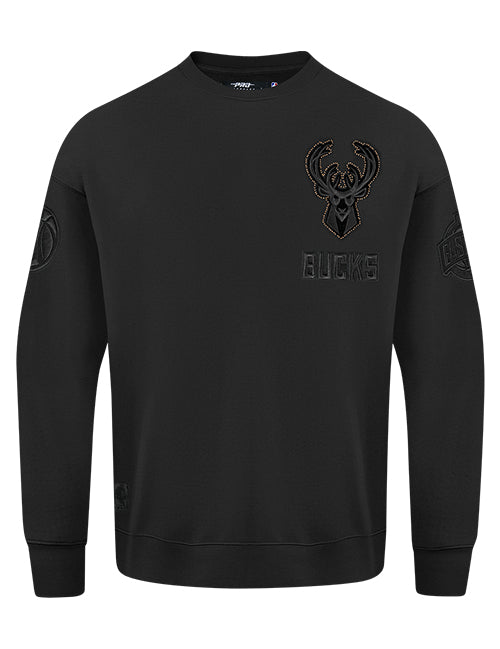 Pro Standard Blackout Milwaukee Bucks Long Sleeve T-Shirt-front