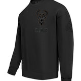 Pro Standard Blackout Milwaukee Bucks Long Sleeve T-Shirt-angled front