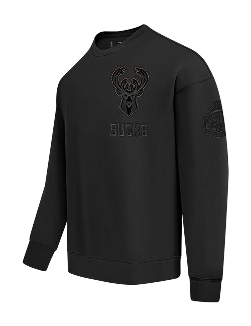 Pro Standard Blackout Milwaukee Bucks Long Sleeve T-Shirt-angled front