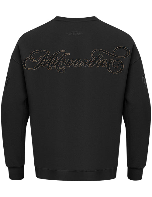 Pro Standard Blackout Milwaukee Bucks Long Sleeve T-Shirt-back
