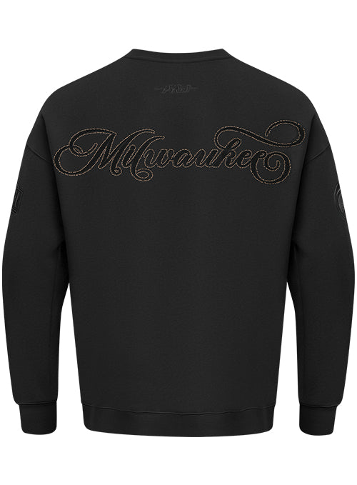 Pro Standard Blackout Milwaukee Bucks Long Sleeve T-Shirt-back