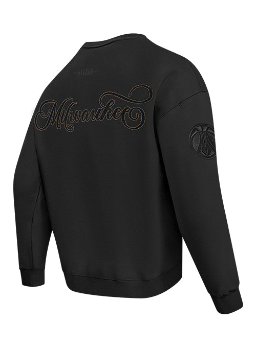 Pro Standard Blackout Milwaukee Bucks Long Sleeve T-Shirt-angled back