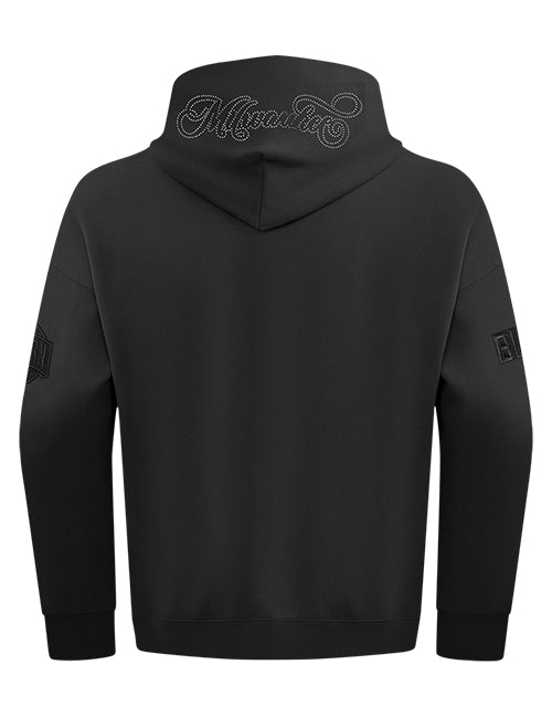 Pro Standard Blackout Milwaukee Bucks Hooded Sweatshirt-back
