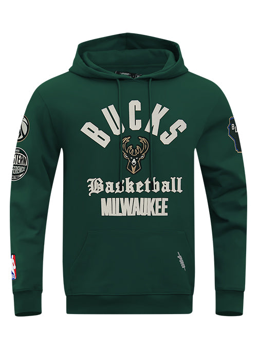Pro Standard Modern Original Green Milwaukee Bucks Hooded Sweatshirt-front