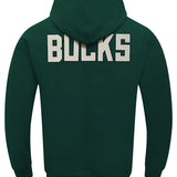 Pro Standard Modern Original Green Milwaukee Bucks Hooded Sweatshirt-back