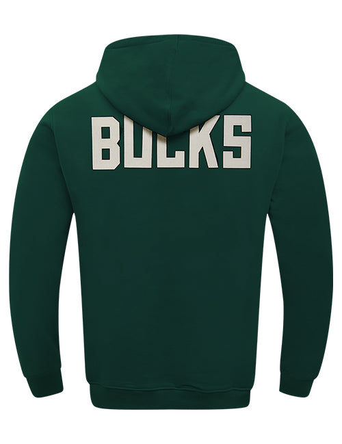 Pro Standard Modern Original Green Milwaukee Bucks Hooded Sweatshirt-back