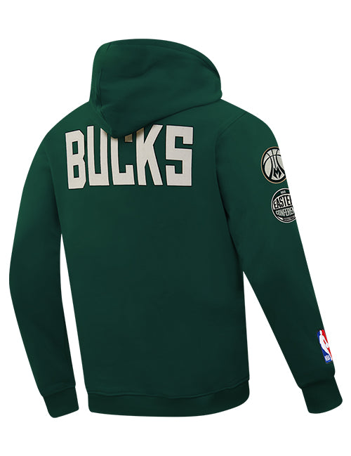 Pro Standard Modern Original Green Milwaukee Bucks Hooded Sweatshirt-angled back