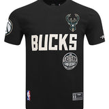 Pro Standard Modern Original Black Milwaukee Bucks T-Shirt-front