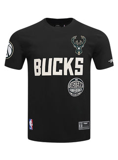 Pro Standard Modern Original Black Milwaukee Bucks T-Shirt-front