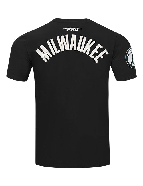 Pro Standard Modern Original Black Milwaukee Bucks T-Shirt-back