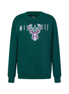 Women's Pro Standard City Lights Milwaukee Bucks Crewneck Sweatshirt-front