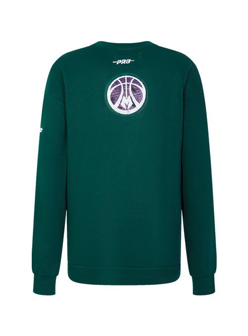Women's Pro Standard City Lights Milwaukee Bucks Crewneck Sweatshirt-back