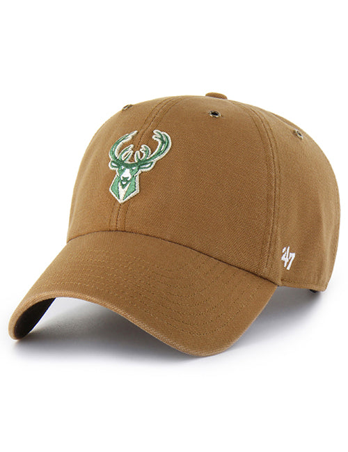 '47 Brand x Carhartt Brown Clean Up Milwaukee Bucks Adjustable Hat-left