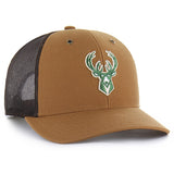 '47 Brand x Carhartt Brown Milwaukee Bucks Trucker Snapback Hat-right