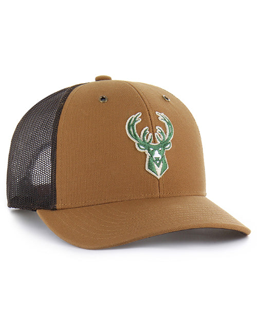'47 Brand x Carhartt Brown Milwaukee Bucks Trucker Snapback Hat-right