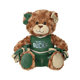 FOCO Cheerleader Bear Milwaukee Bucks 10'' Plush-front
