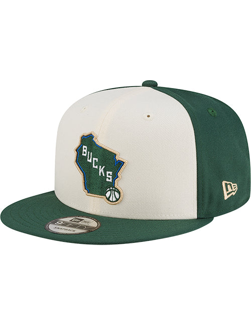 New Era 2025-26 City Edition 9Fifty The East Milwaukee Bucks Snapback Hat-left