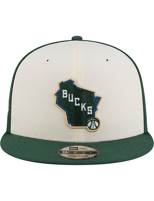 New Era 2025-26 City Edition 9Fifty The East Milwaukee Bucks Snapback Hat-front