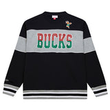 Mitchell & Ness HWC '68 Block Rebound Legacy Milwaukee Bucks Crewneck Sweatshirt-front