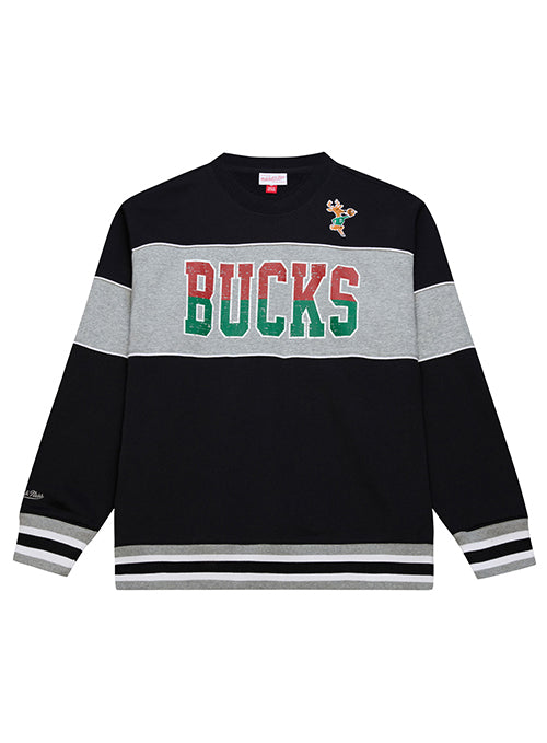 Mitchell & Ness HWC '68 Block Rebound Legacy Milwaukee Bucks Crewneck Sweatshirt-front