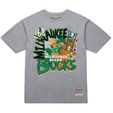 Mitchell & Ness HWC '68 Play By Play Milwaukee Bucks T-Shirt-front