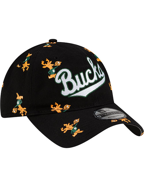 New Era 9Twenty HWC '68 All Over Print Milwaukee Bucks Adjustable Hat-right
