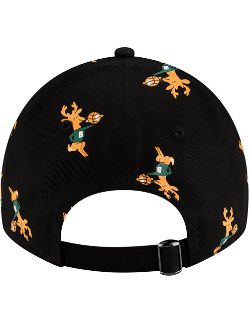 New Era 9Twenty HWC '68 All Over Print Milwaukee Bucks Adjustable Hat-back