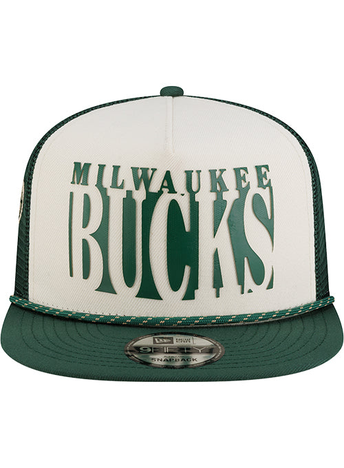 New Era 9Fifty Racing Milwaukee Bucks Snapback Hat-front