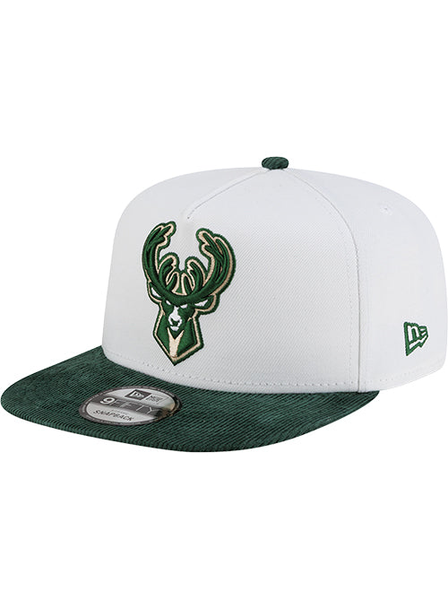 New Era 9Fifty Corduroy Bill Milwaukee Bucks Snapback Hat-left