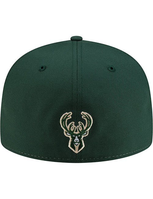 New Era 59Fifty Wisconsin All Over Print Brim Milwaukee Bucks Fitted Hat-back