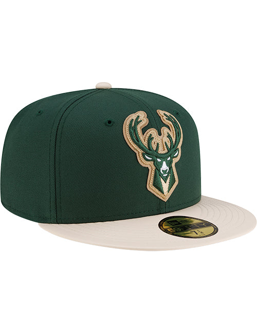 New Era 59Fifty Milwaukee Bucks Leather Fitted Hat-right