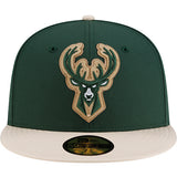 New Era 59Fifty Milwaukee Bucks Leather Fitted Hat-front