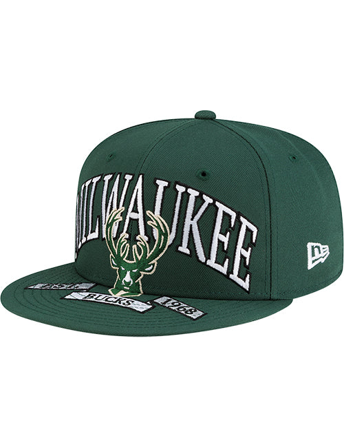 New Era 59Fifty Establish Ribbon Milwaukee Bucks Fitted Hat-left