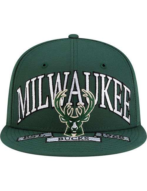 New Era 59Fifty Establish Ribbon Milwaukee Bucks Fitted Hat-front