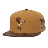 Mitchell & Ness HWC '68 Coffee Milwaukee Bucks Strapback Hat-front