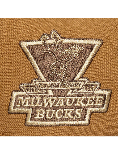 Mitchell & Ness HWC '68 Coffee Milwaukee Bucks Strapback Hat-patch