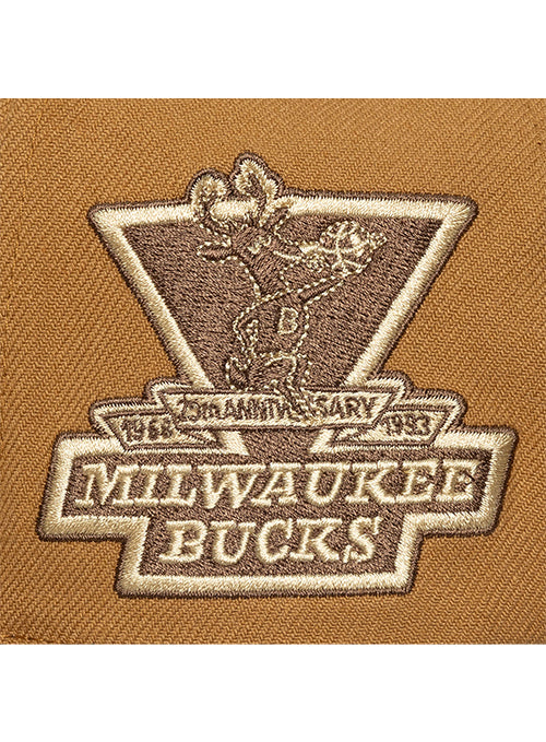 Mitchell & Ness HWC '68 Coffee Milwaukee Bucks Strapback Hat-patch