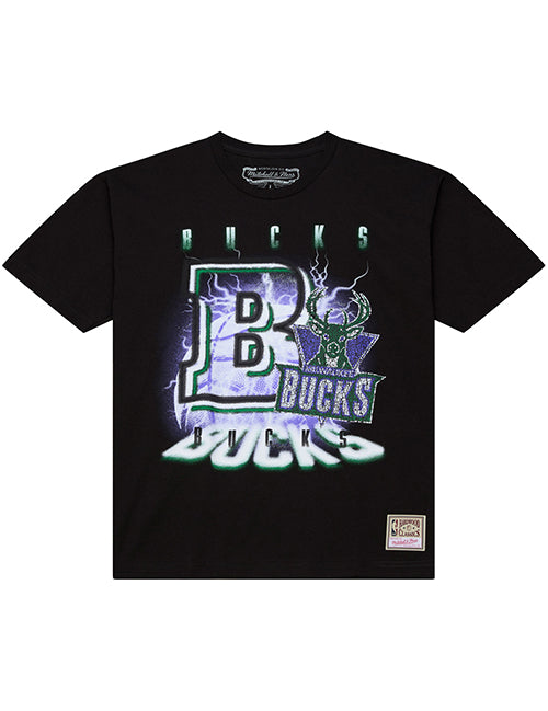 Mitchell & Ness HWC '93 Static Streak Milwaukee Bucks T-Shirt-front