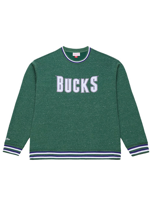 Mitchell & Ness HWC '93 Static Streak Milwaukee Bucks Crewneck Sweatshirt-front