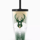 Tervis 24oz Milwaukee Bucks Defend Straw Top Tumbler