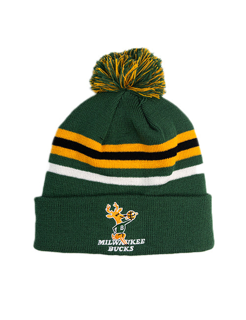 HWC '68 Striped Milwaukee Bucks Knit Hat