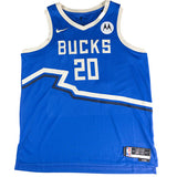 Signed Nike 2024-25 City Edition AJ Green Milwaukee Bucks Swingman Jersey-front