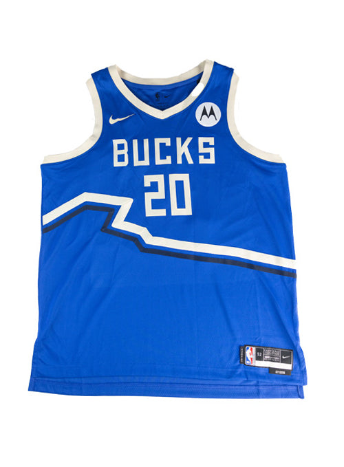 Signed Nike 2024-25 City Edition AJ Green Milwaukee Bucks Swingman Jersey-front