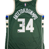 Signed Nike 2022 Icon Edition Giannis Antetokounmpo Milwaukee Bucks Swingman Jersey-back