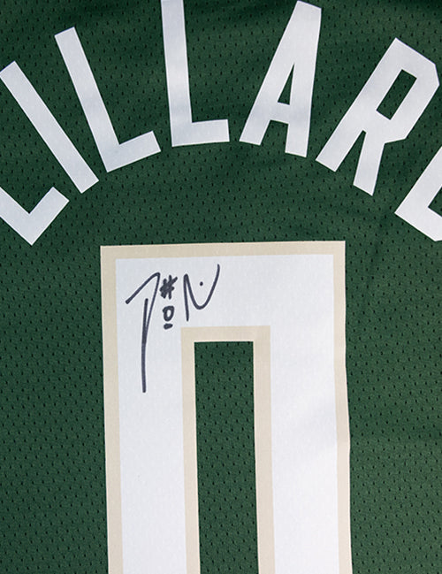 Signed Nike 2022 Icon Edition Damian Lillard Milwaukee Bucks Swingman Jersey-signed