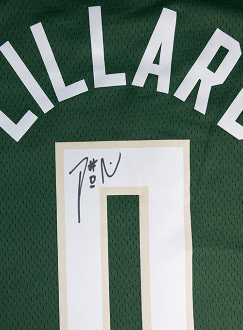 Signed Nike 2022 Icon Edition Damian Lillard Milwaukee Bucks Swingman Jersey-signed