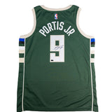 Signed Nike 2022 Icon Edition Bobby Portis Milwaukee Bucks Swingman Jersey-back