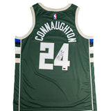 Signed Nike 2022 Icon Edition Pat Connaughton Milwaukee Bucks Swingman Jersey-back